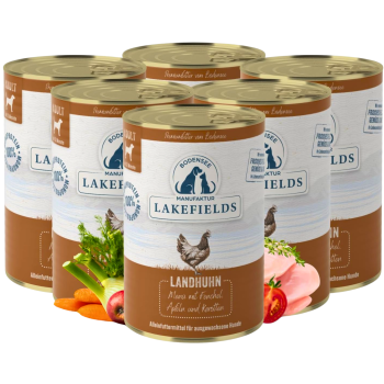 Preview: Nassfutter-Menü Huhn – Premium Alleinfuttermittel für Hunde mit frischem Landhuhn, Gemüse & Kräutern